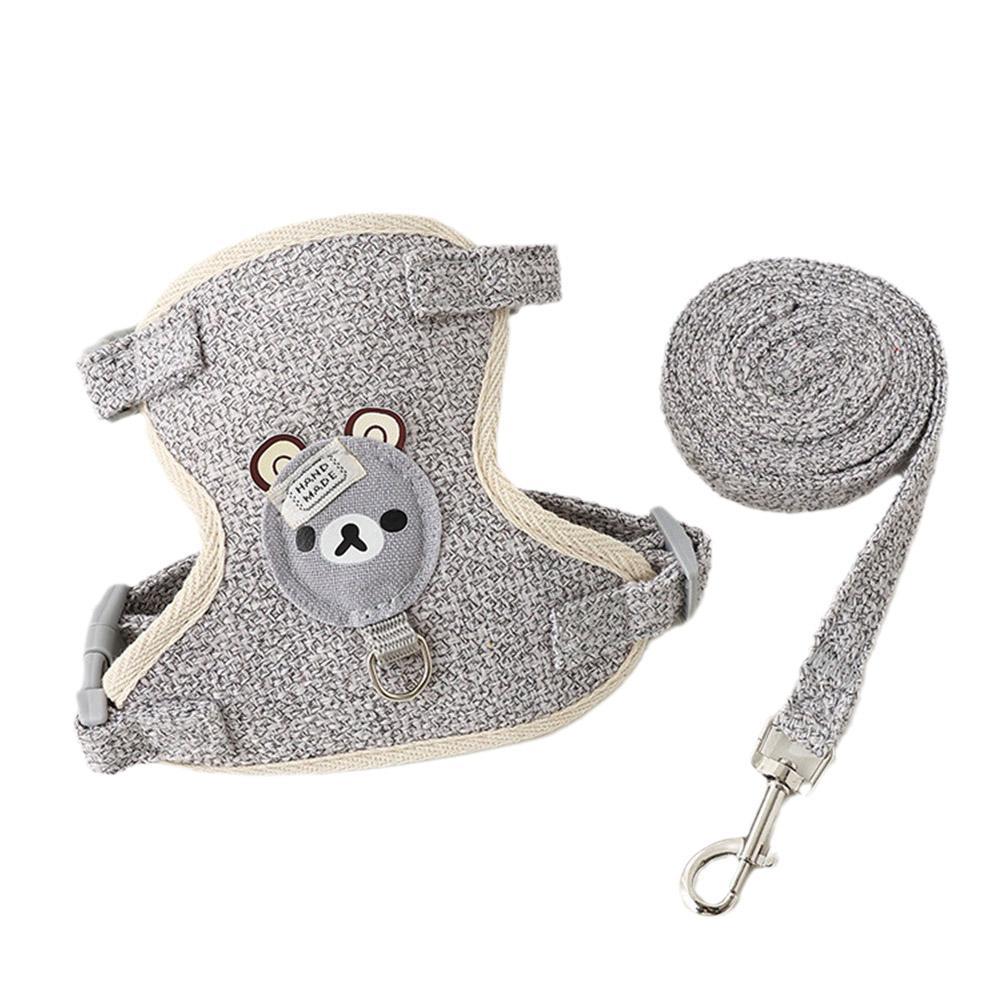 Lovely Small Pet Vest Chest Strap Dog Leash Traction Rope Walking Dog Cat Bunny Vest Harness Poodle Collar Leash Dog Accessories