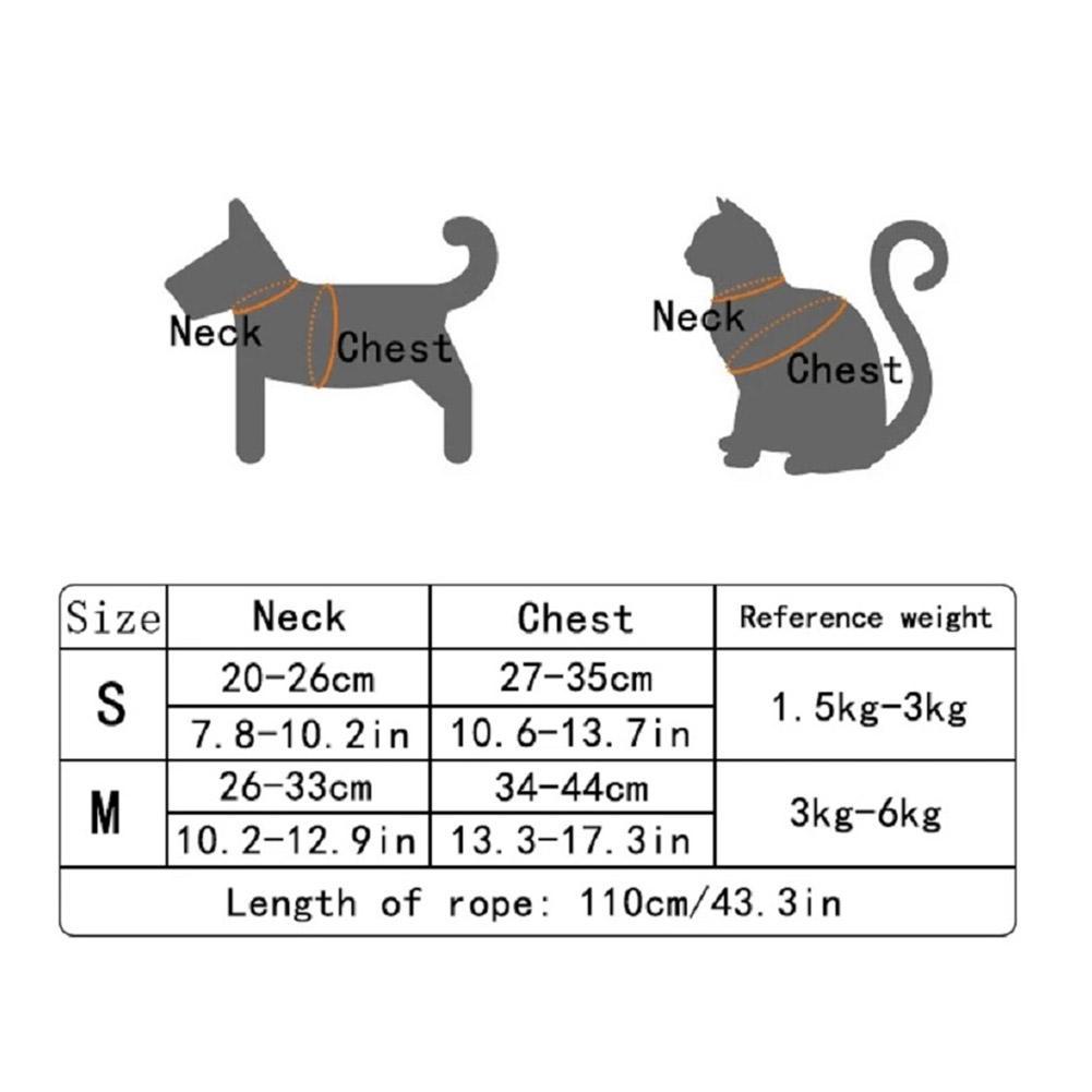 Lovely Small Pet Vest Chest Strap Dog Leash Traction Rope Walking Dog Cat Bunny Vest Harness Poodle Collar Leash Dog Accessories
