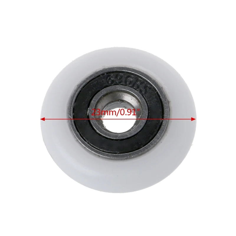 8 Pcs Shower Door Runner Rollers Wheels Pulleys Replacement Parts 23mm Diameter