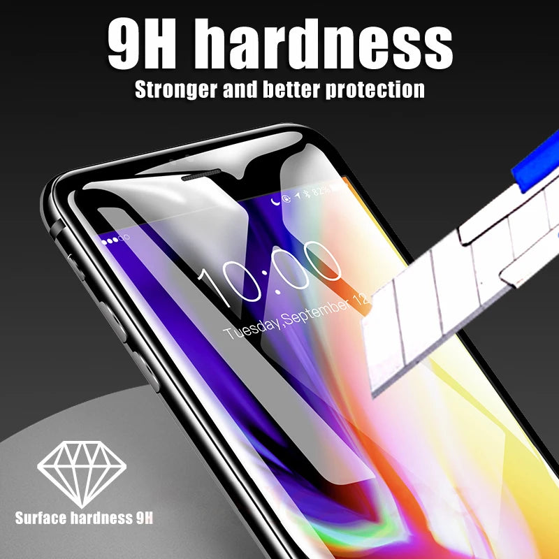 1-3Pcs 3D Screen Protector 5D Full Cover 9H Tempered Glass for iPhone X XR XS 11 12 13 mini 14 15 Pro Max 6 6s 7 8 Plus SE 2020