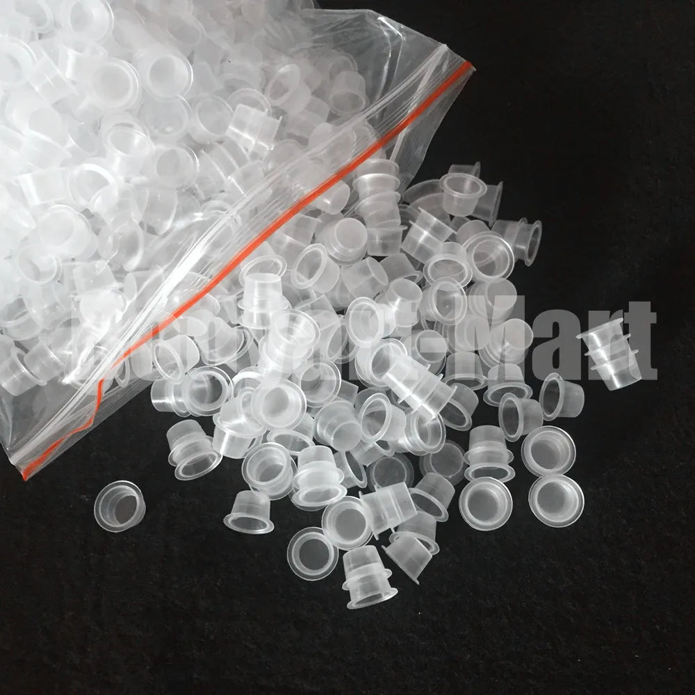 1000pcs 8mm Small Size Tattoo Ink Cups Caps Permanent Makeup Pigment Cups Caps Supply YIC9-1000#