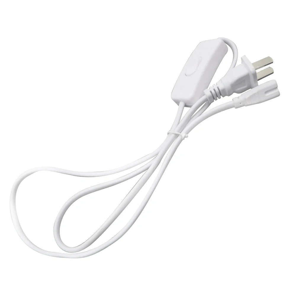T5 T4 Power Cord With Switch 1m Extension Cords Power Cable US Plug Adapter Connector Wire 2.5A for LED Lights Fluorescent Lamps