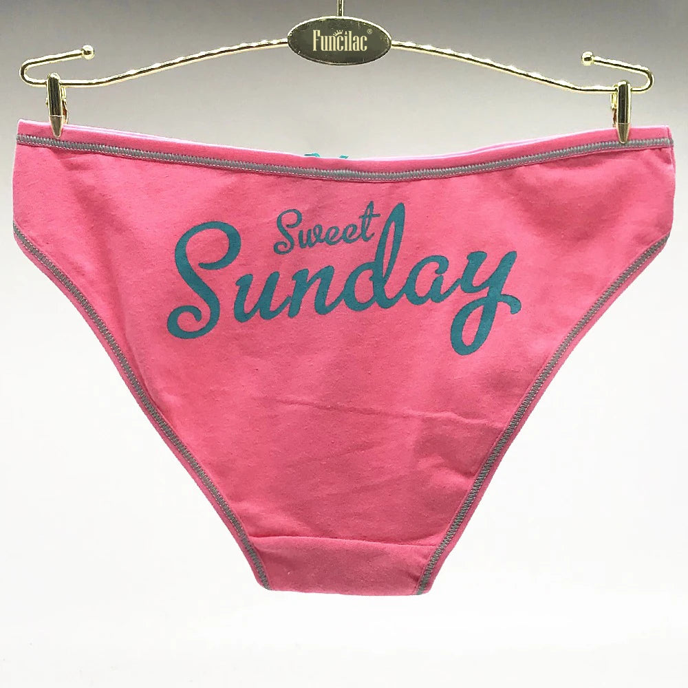 Women Underwear Cotton Every Weekdays Sexy Ladies Panties Knickers Briefs Lingerie for Women Size:M L XL 7 Pcs/Lot