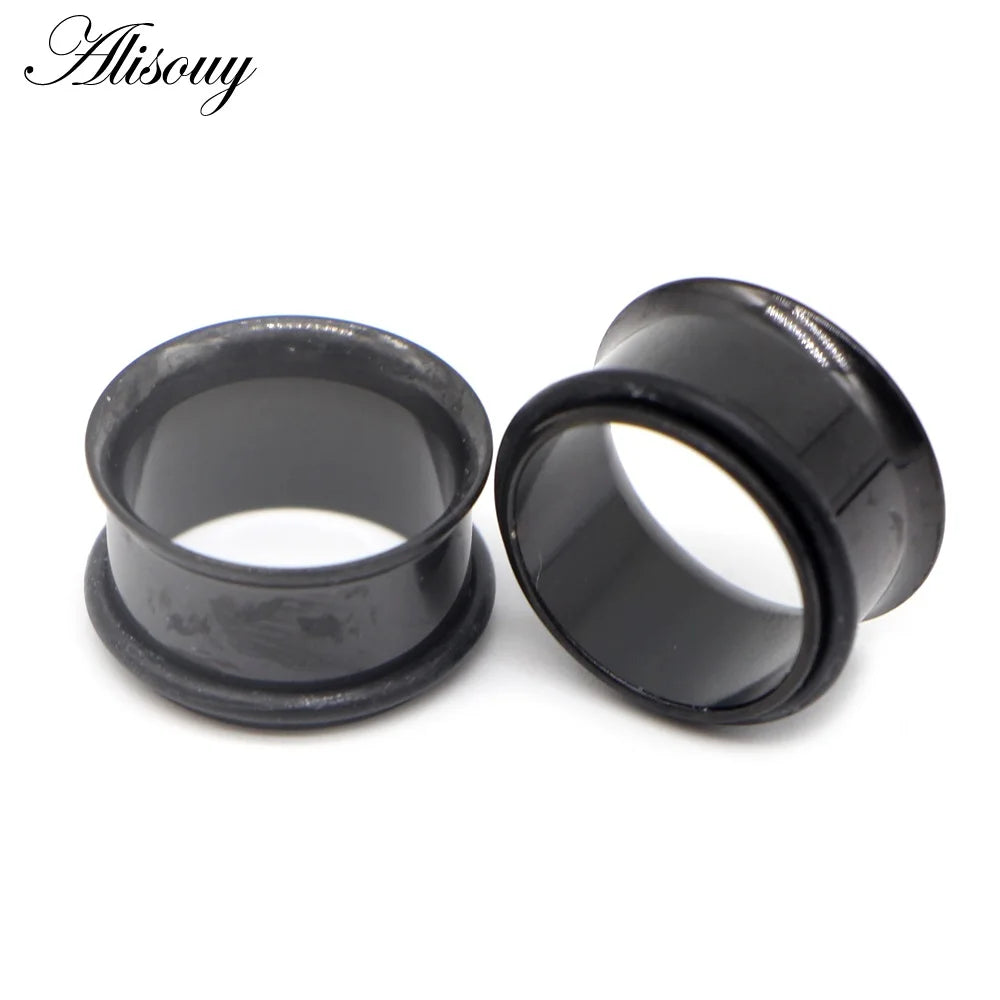1pc 2mm-25mm Stainless Steel Ear Plugs Tunnels Rose Gold Color Screwed Earrings Expander Earlet Gauges Body Piercings Jewelry