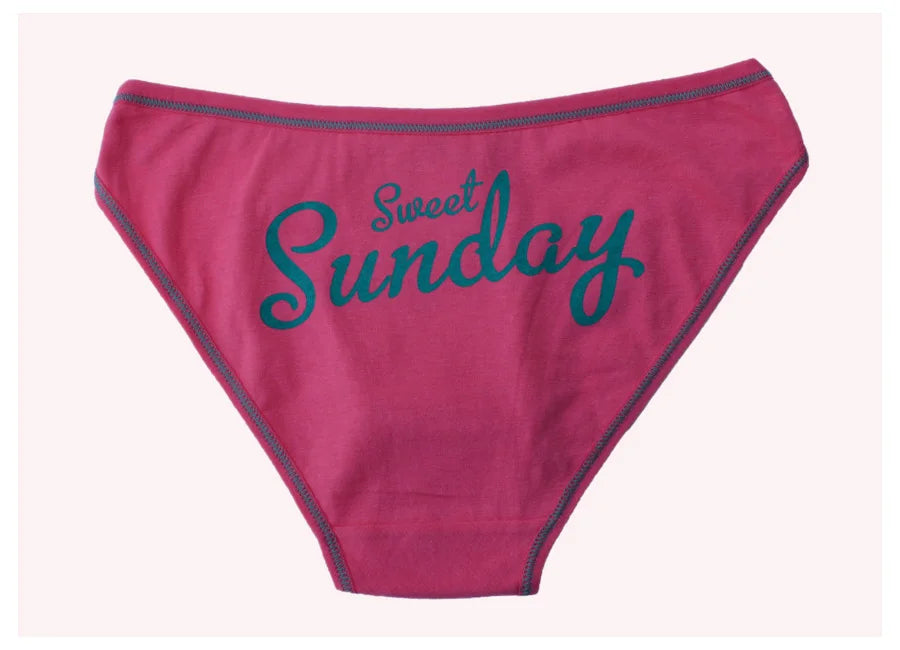 Women Underwear Cotton Every Weekdays Sexy Ladies Panties Knickers Briefs Lingerie for Women Size:M L XL 7 Pcs/Lot