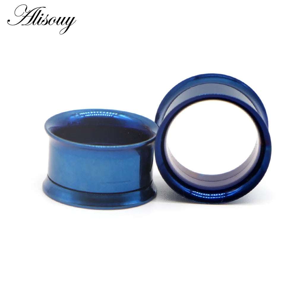 1pc 2mm-25mm Stainless Steel Ear Plugs Tunnels Rose Gold Color Screwed Earrings Expander Earlet Gauges Body Piercings Jewelry