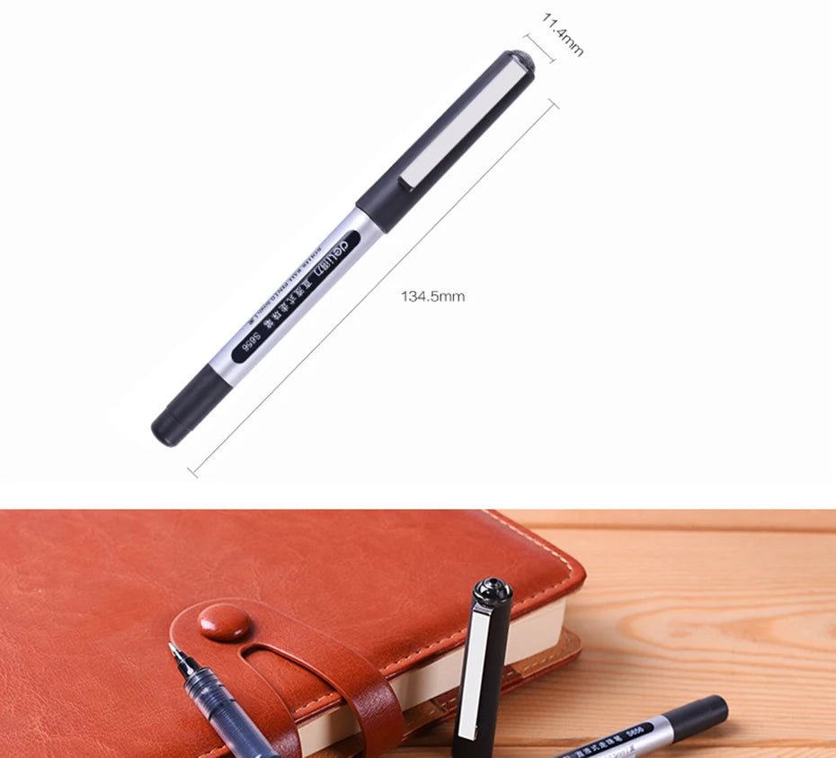 Deli Sign Gel Pens Direct Liquid Ballpoint Tungsten Carbide Beads Pen For Writing School Office Stationery Supply