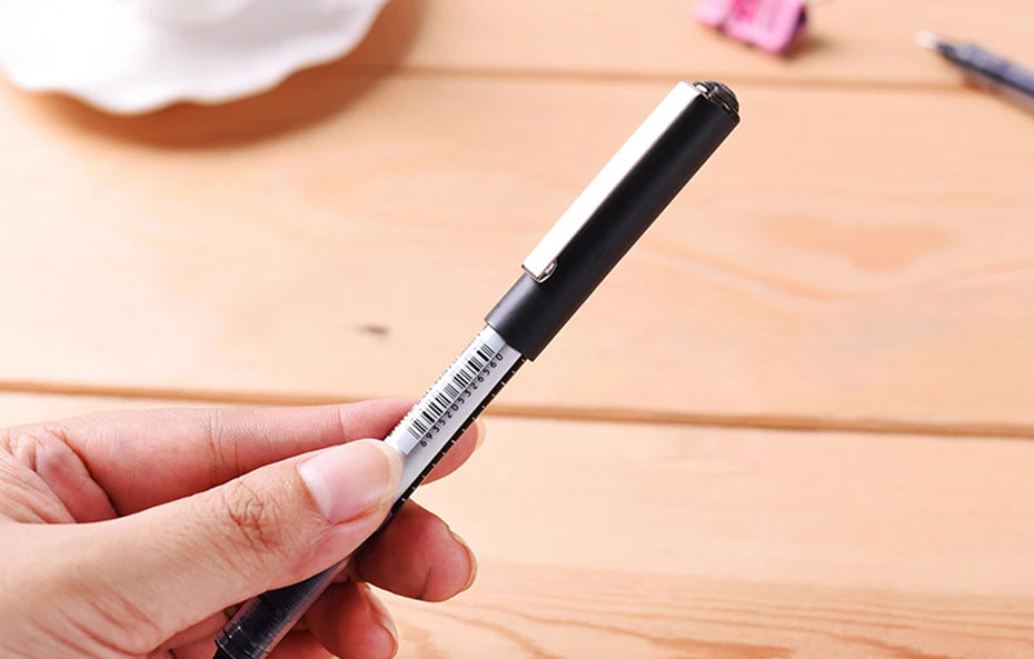 Deli Sign Gel Pens Direct Liquid Ballpoint Tungsten Carbide Beads Pen For Writing School Office Stationery Supply