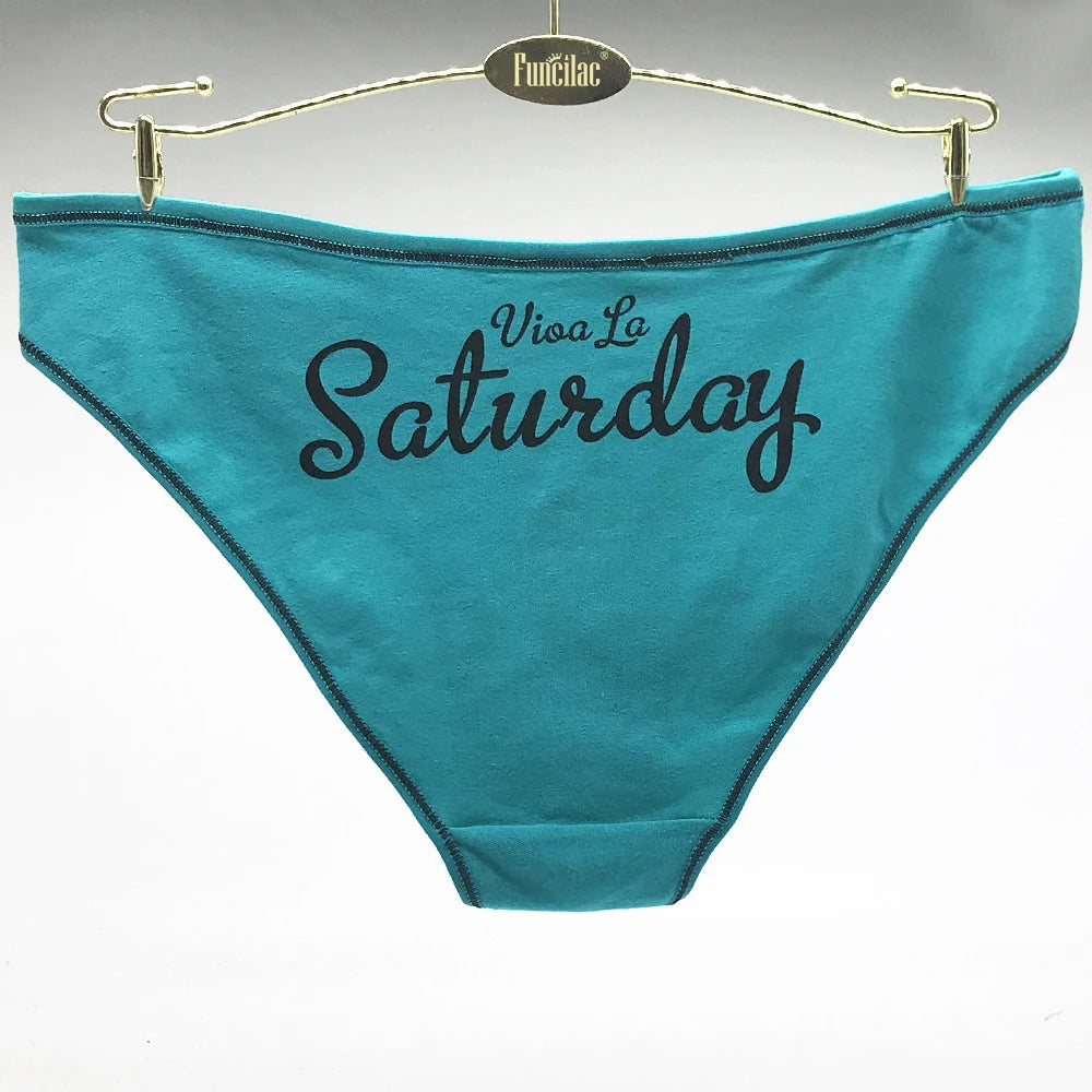 Women Underwear Cotton Every Weekdays Sexy Ladies Panties Knickers Briefs Lingerie for Women Size:M L XL 7 Pcs/Lot