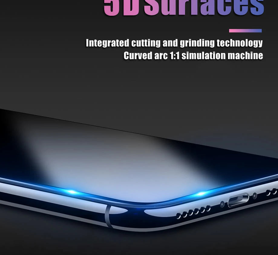 1-3Pcs 3D Screen Protector 5D Full Cover 9H Tempered Glass for iPhone X XR XS 11 12 13 mini 14 15 Pro Max 6 6s 7 8 Plus SE 2020