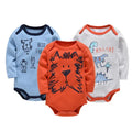 6 PCS 3 PCS Kavkas Baby Boys Girls Bodysuit Long Sleeve 100% Cotton Baby Clothes 0-12 months Newborn body bebe Jumpsuit Clothing