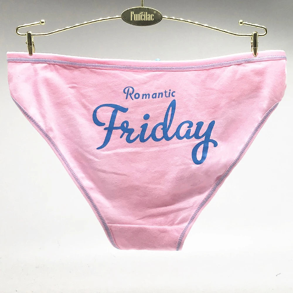 Women Underwear Cotton Every Weekdays Sexy Ladies Panties Knickers Briefs Lingerie for Women Size:M L XL 7 Pcs/Lot