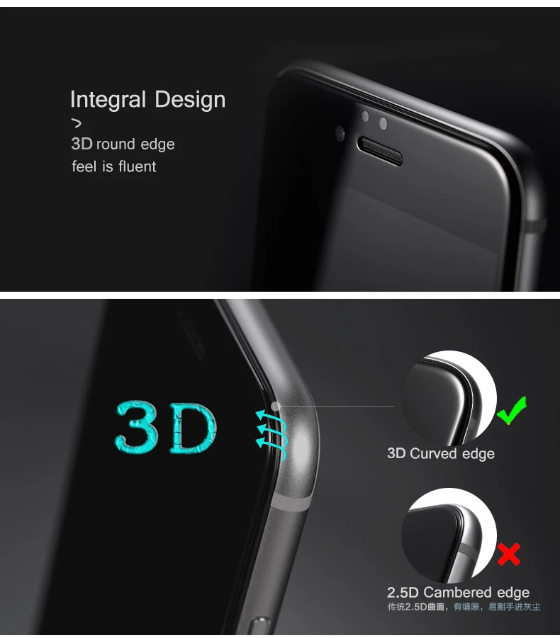1-3Pcs 3D Screen Protector 5D Full Cover 9H Tempered Glass for iPhone X XR XS 11 12 13 mini 14 15 Pro Max 6 6s 7 8 Plus SE 2020