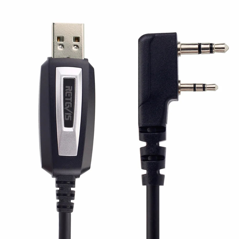 Walkie Talkie Two-pin USB Programming Cable For Kenwood Baofeng UV-5R UV-82 RETEVIS H777 RT22 RT15 RT81 For Win XP/7/8 System