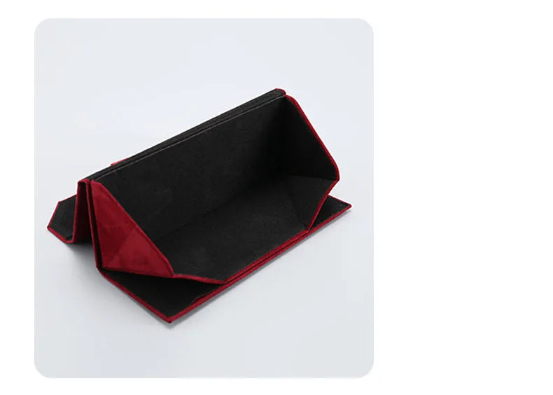 Cross Pattern Sunglasses Case Sunglasses Case PU Portable Compression Resistant Trend Foldable Unisex Pure Color Glasses Case