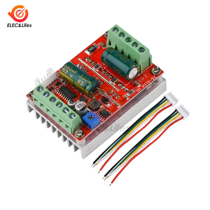 DC 6-60V 400W BLDC Three Phase DC Brushless Motor Controller PWM Hall Motor Control Driver Board 12V 24V 48V