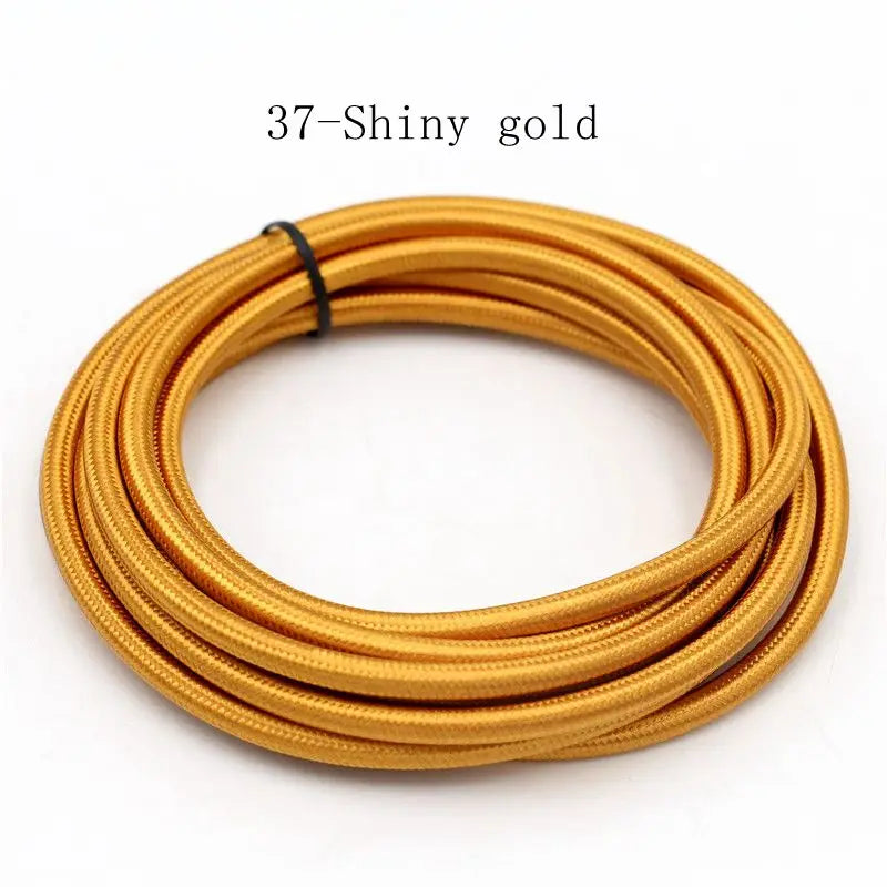 250V 2 Core 0.75mm2 Vintage Textile Cloth Covered Cable Fabric Braided Electrical Wire Flex Colour Cord