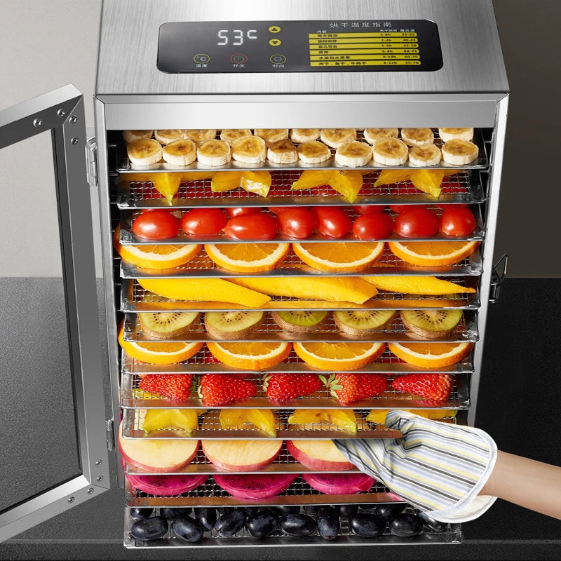 12 Layers Fruit Dryer Electric Meat Grinder Drying for Vegetables Food Dehydrator Drying for Vegetables and Fruit Drying Machine