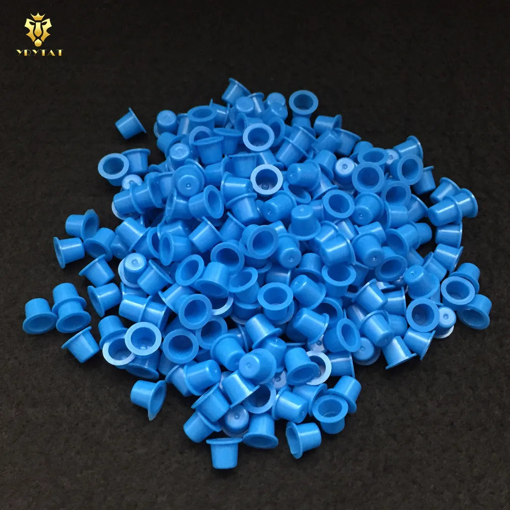 1000pcs 8mm Small Size Tattoo Ink Cups Caps Permanent Makeup Pigment Cups Caps Supply YIC9-1000#