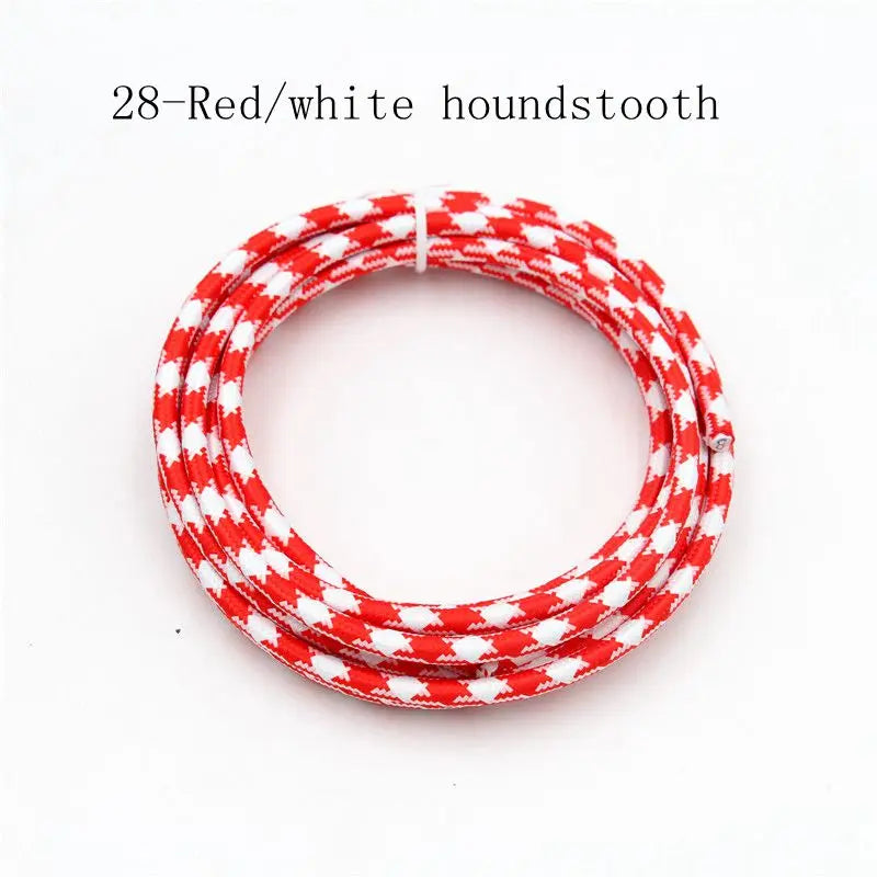 250V 2 Core 0.75mm2 Vintage Textile Cloth Covered Cable Fabric Braided Electrical Wire Flex Colour Cord