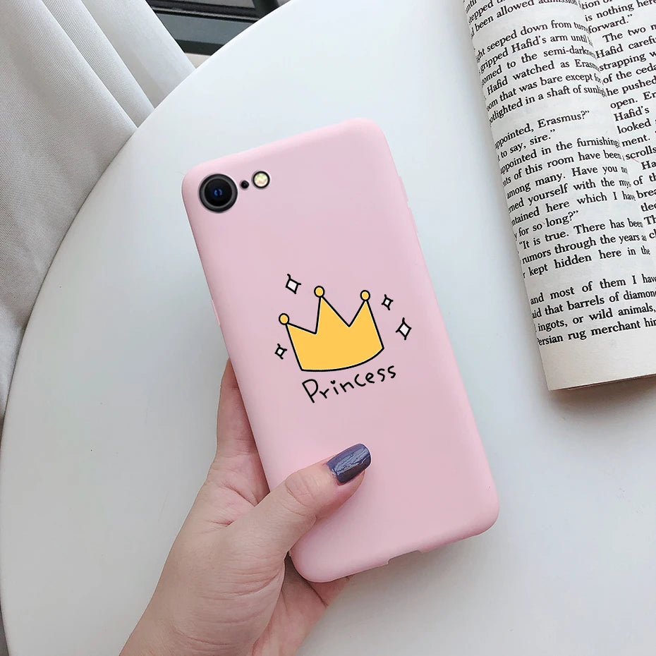 For iPhone SE 2022 Case For iPhone SE 3 SE3 2022 SE2022 Back Shockproof Cover Soft TPU Cute Cartoon Painted Silicone Phone Case