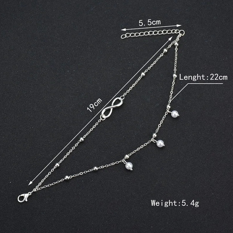 Bohemian Multilayer Shell Beads Anklets For Women Vintage Star starfish Ankle Bracelets on Leg Foot Chain Summer Beach Jewelry