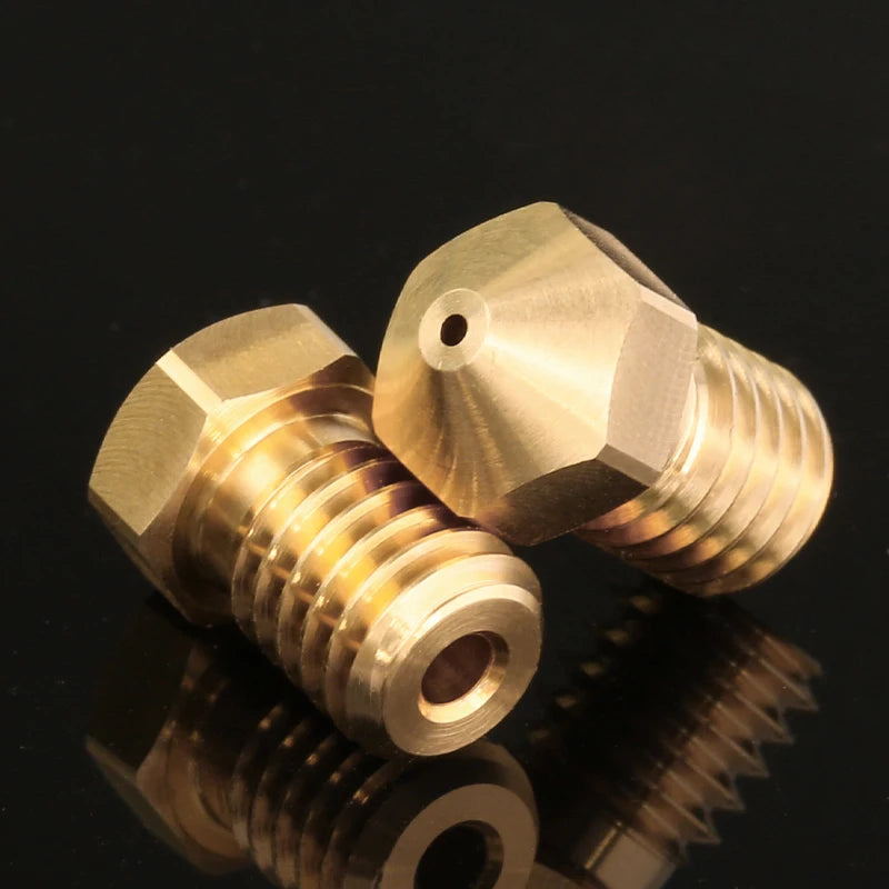 High Quality Series Brass V6 Nozzles for 3D Printer 0.4mm M6 Threaded Nozzle for Titan Extruder 3D Nozzles V5 V6 J-Head Hotend