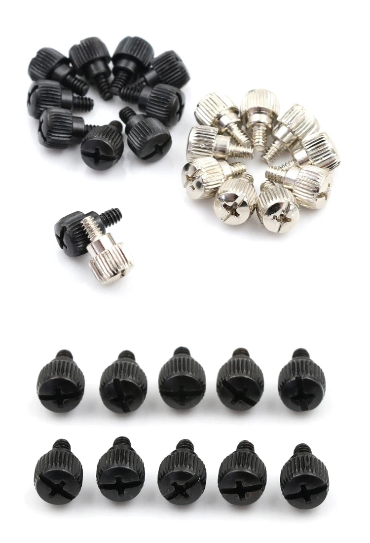 10pcs 6#-32*5/6mmThread Teeth Length 5mm 6mm Computer Pc Case Cooling Fan Toolless Adjustment Screw Thumbscrews Thumb Screw M3.5