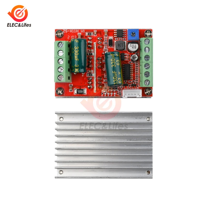 DC 6-60V 400W BLDC Three Phase DC Brushless Motor Controller PWM Hall Motor Control Driver Board 12V 24V 48V