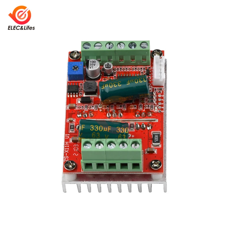 DC 6-60V 400W BLDC Three Phase DC Brushless Motor Controller PWM Hall Motor Control Driver Board 12V 24V 48V