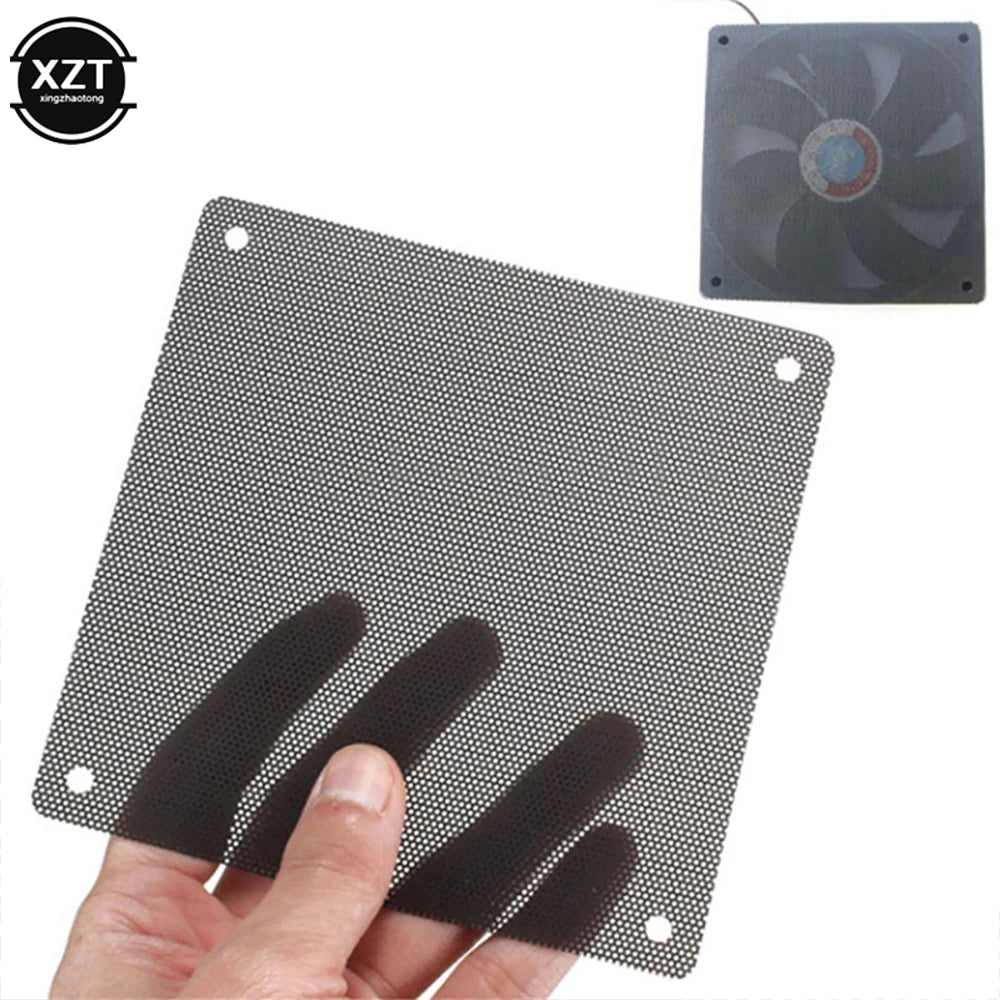 5PCS/lot 120*120mm Cuttable Black PC PVC Case Fan Cooling Net Dust Filter Dustproof Case Computer Mesh Cover