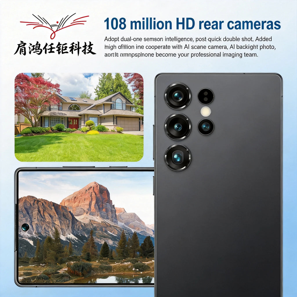 22G+2TB Android 16 7.3inch S25 Ultra Big Screen Phone 144Hz Display, Deca Core & Global Version GSM LED Built-in Pen GSM LED