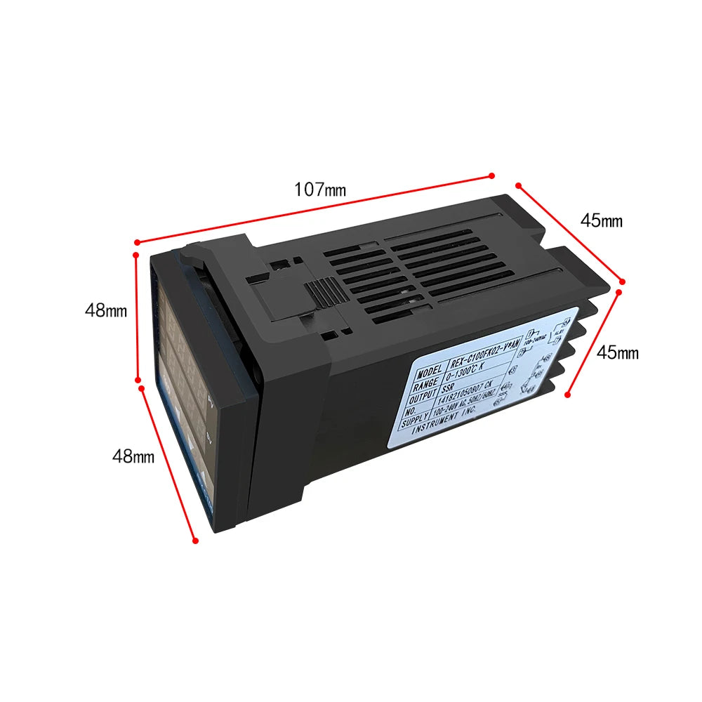 REX-C100 Digital PID Temperature Controller Thermostat SSR output Max.40A SSR Relay K Thermocouple Probe High Quality