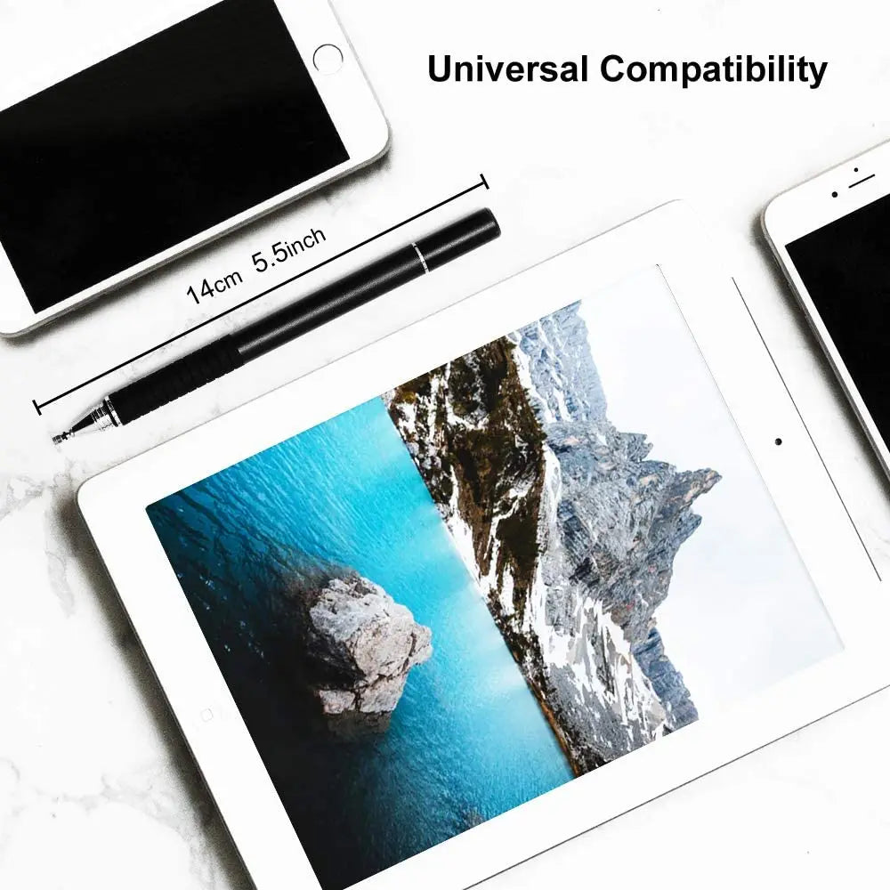 Universal 2 in 1 Fiber Stylus Pen Drawing Tablet Pens Capacitive Screen Caneta Touch Pen for Mobile Phone Smart Pen Accessories