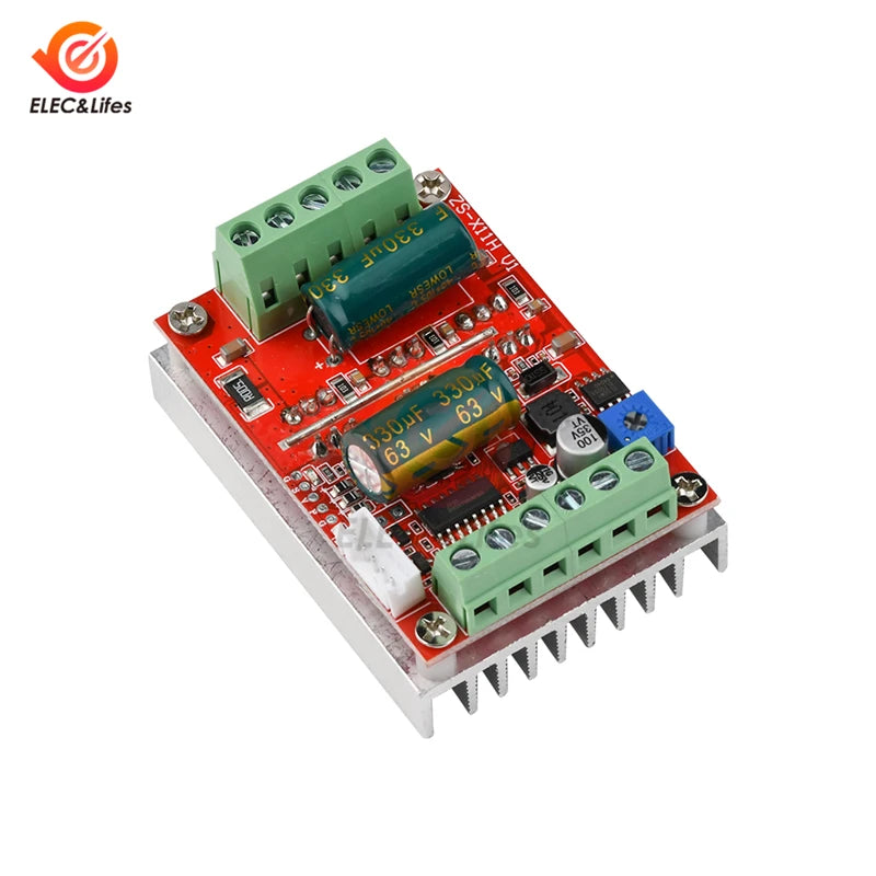DC 6-60V 400W BLDC Three Phase DC Brushless Motor Controller PWM Hall Motor Control Driver Board 12V 24V 48V