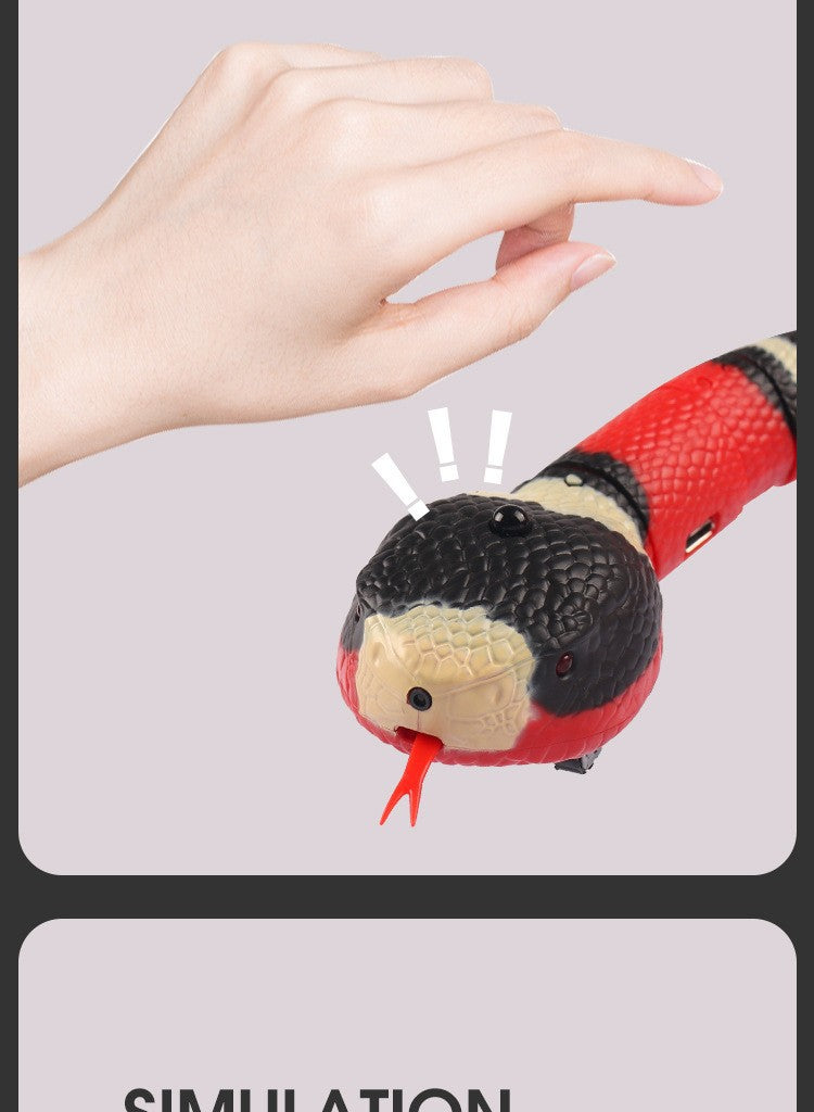 1PC Smart Sensing Cat Toys Interactive Automatic Eletronic Snake Cat Indoor Play Kitten Toy USB Rechargeable for Cats Kitten