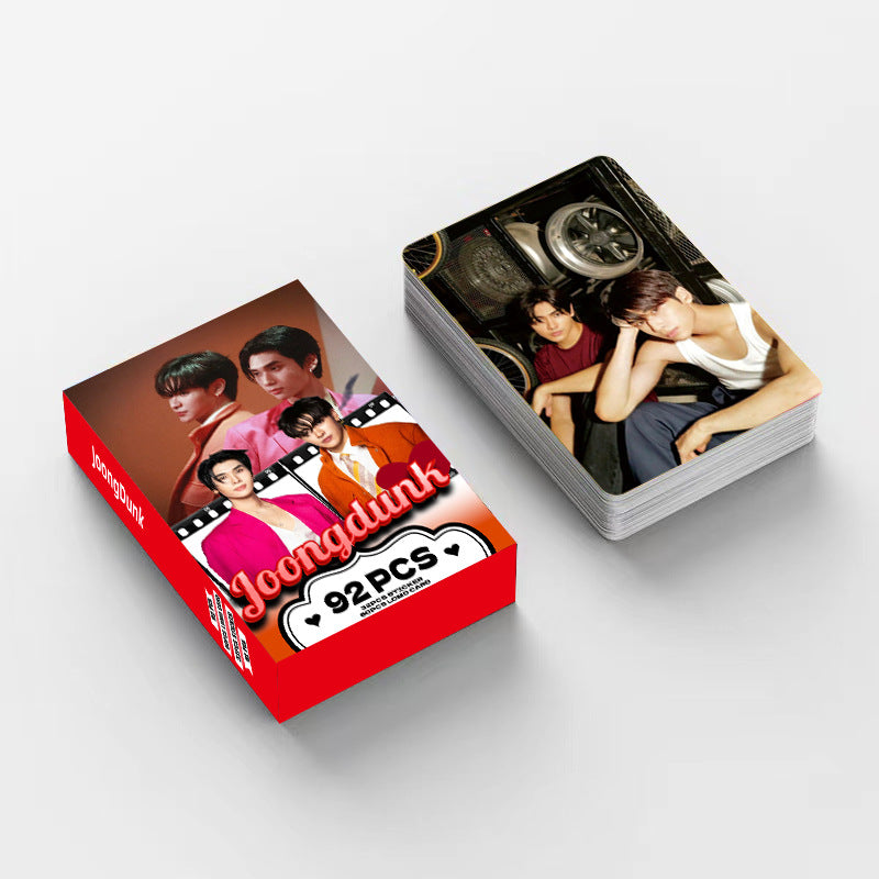 92Pcs/Set Thailand Stars JoongDunk Laser Lomo Card Joong&Dunk Characters Small Cards Photocard With Stickers Fans Support Card