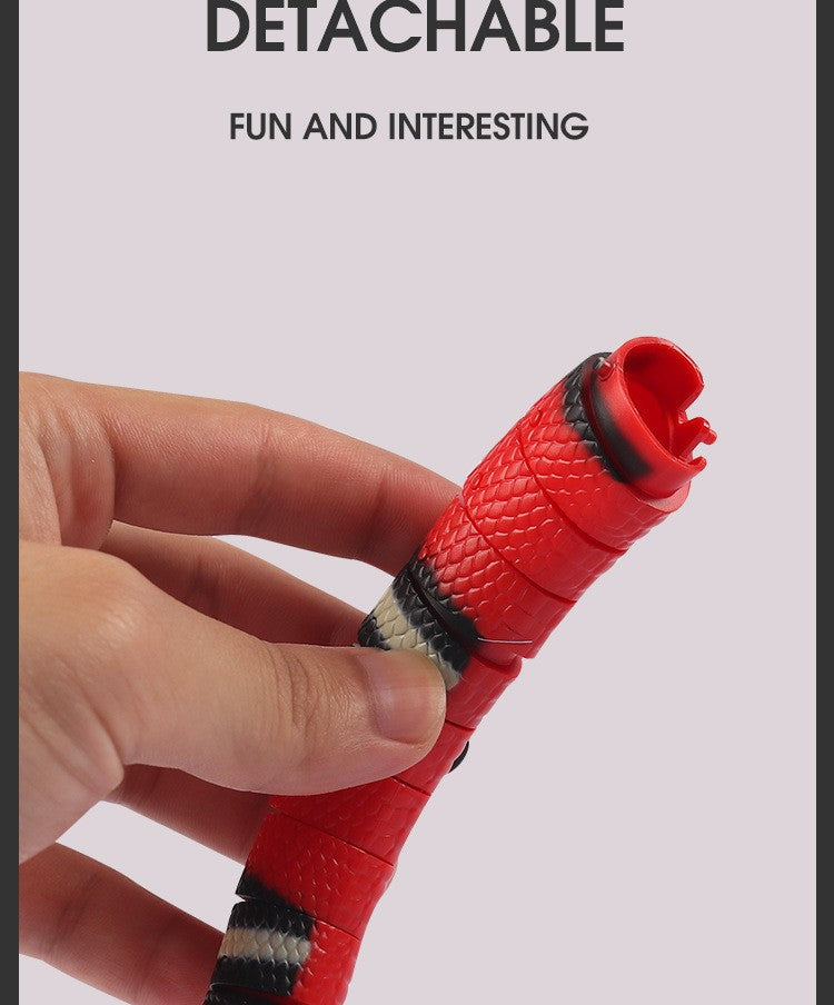 1PC Smart Sensing Cat Toys Interactive Automatic Eletronic Snake Cat Indoor Play Kitten Toy USB Rechargeable for Cats Kitten