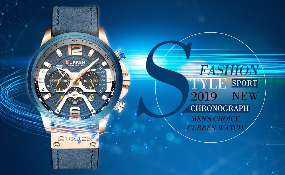 Casual Sport Watches for Men Top Brand Luxury Military Leather Wrist Watch Man Clock Fashion Chronograph Wristwatch relógio