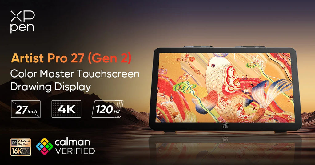 XPPen 165Hz Artist Pro 24 (Gen 2) Ultraspeed Drawing Display 2.5K 23.8 Inch Graphics Tablet Monitor 16K Level X3 Pro 99% SRGB