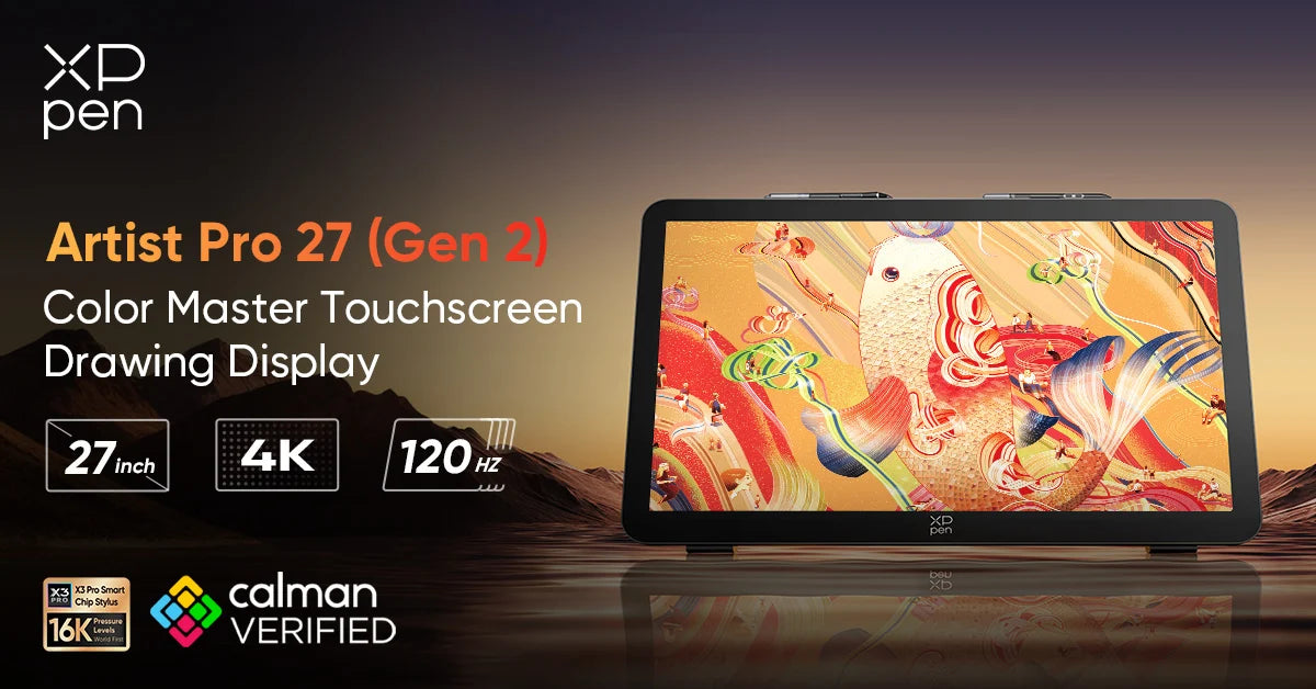 XPPen Artist Ultra 16 4K OLED Graphic Monitor New Touch-screen Drawing Display with Dual X3 Pro Stylus for 3D Modeling Animation