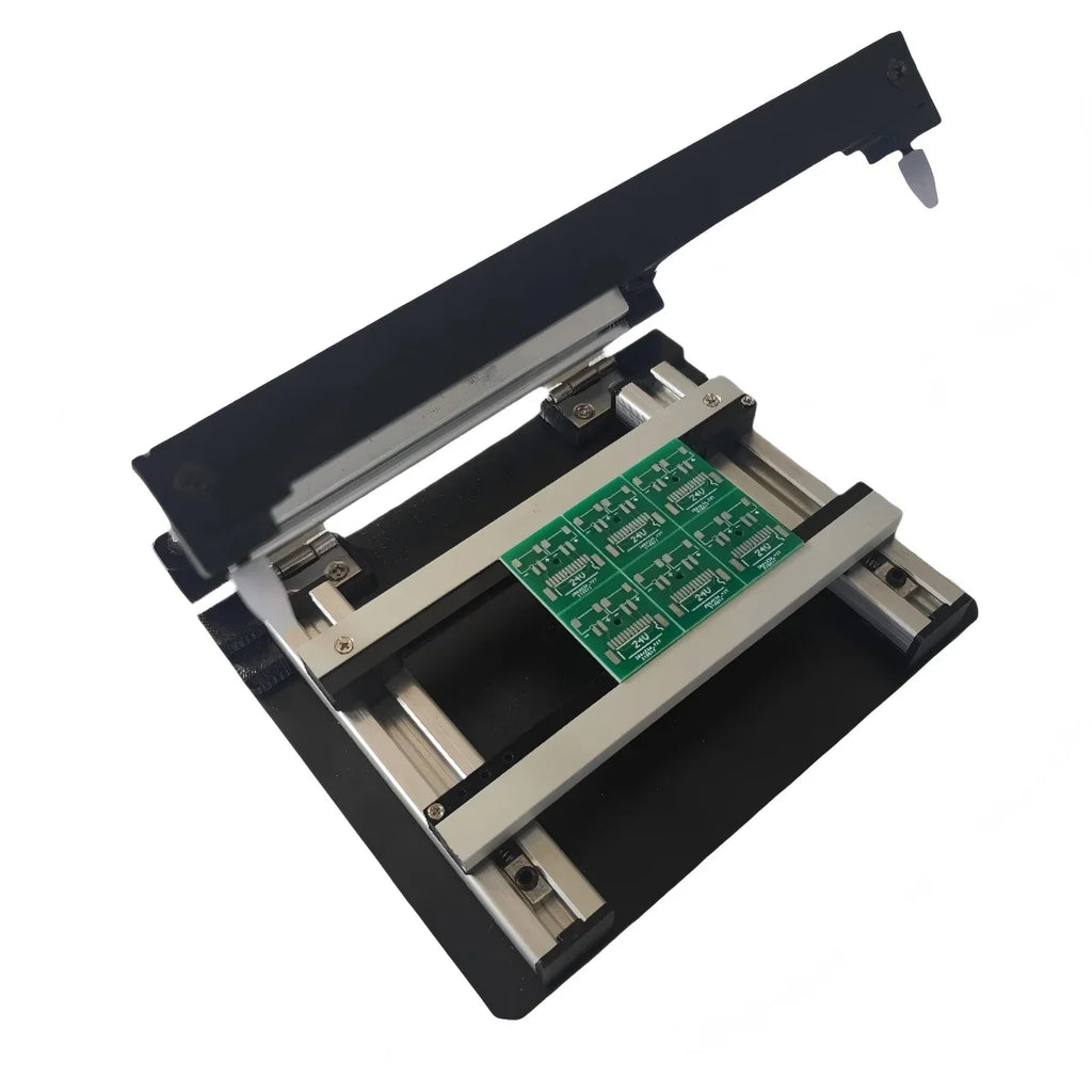 100*100mm SMT Steel Mesh Solder Steel Sheet PCB Solder Paste Printing Manual Micro Screen Printing Machine Printing Table