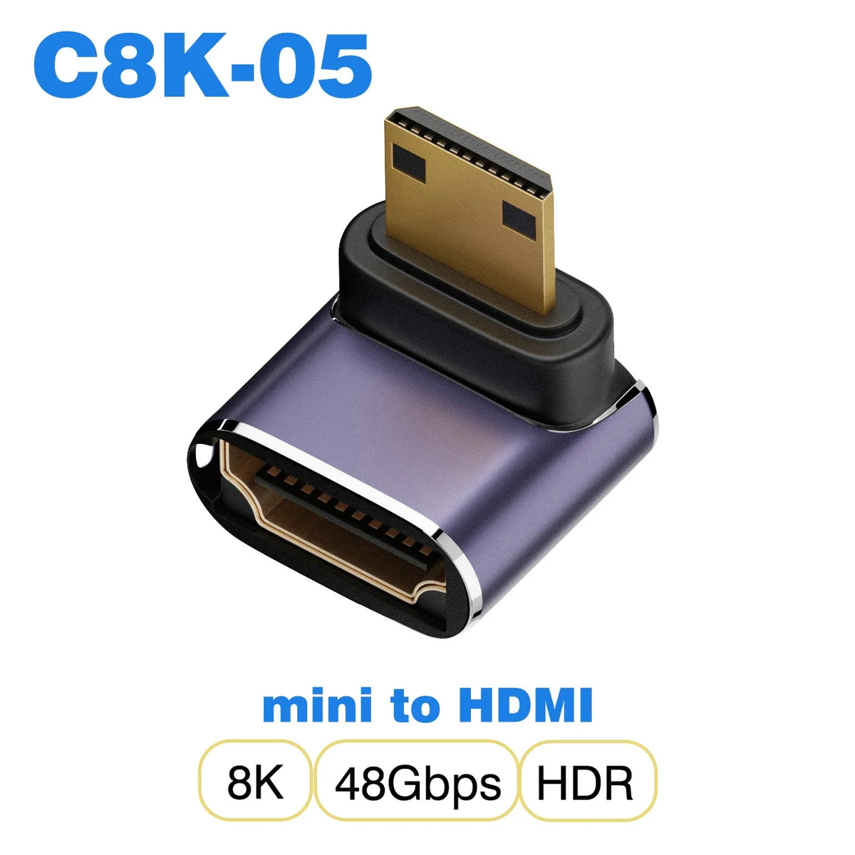 mini micro hdmi to HDMI 2.1 Converter 48Gpbs 8K60HZ 4K120HZ for HDTV Projector PS4 PS5 Laptop PC