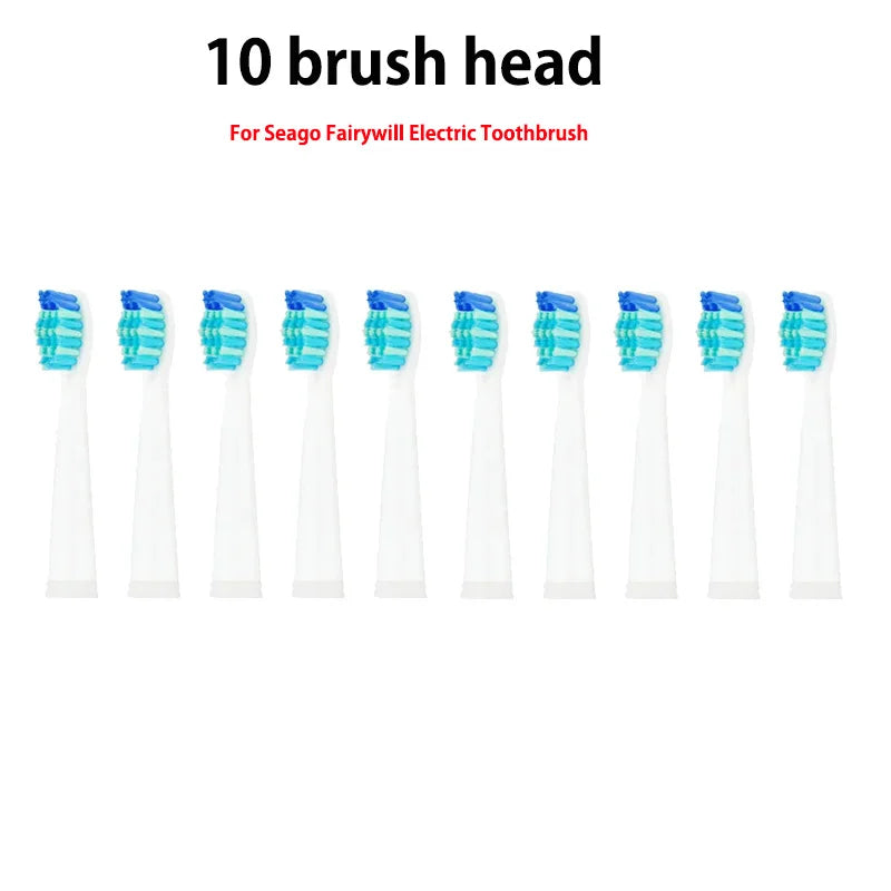 Tooth Brush Head For Seago-507B/908/909/917/610/659/719/910/575/551/548 Electric Toothbrush Deep Clean Dupont Bristle Brush Head