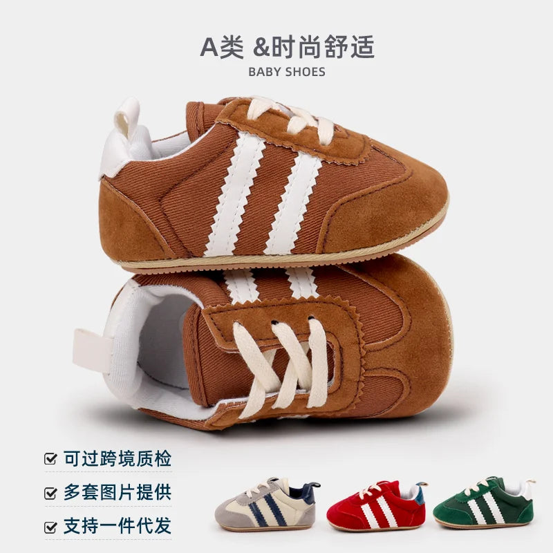 Sapatilhas Desportivas Casuais de Bebé em Alta, Primavera e Outono, Rapazes e Raparigas, Sola em PVC de Alta Qualidade, Sapatos de Pré-caminhada Antiderrapantes BLS4034