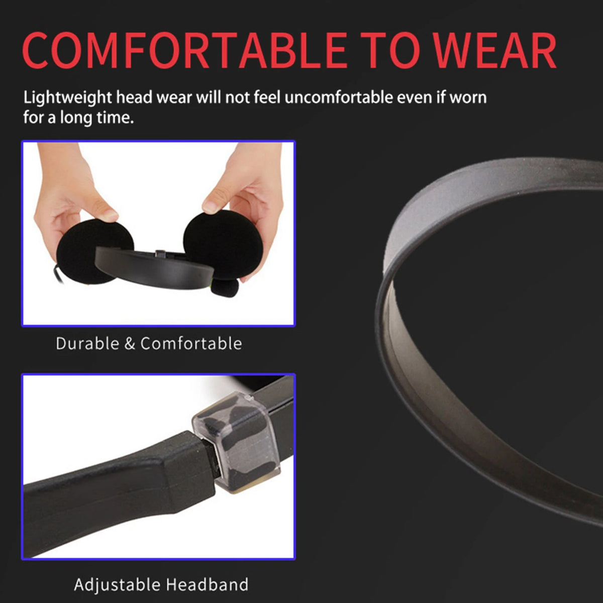 Gaming Headset Over Ear  Mounted Wired Headphones with Mic 30mm Driver Adjustable Headband for Laptop Computer PC With Mic