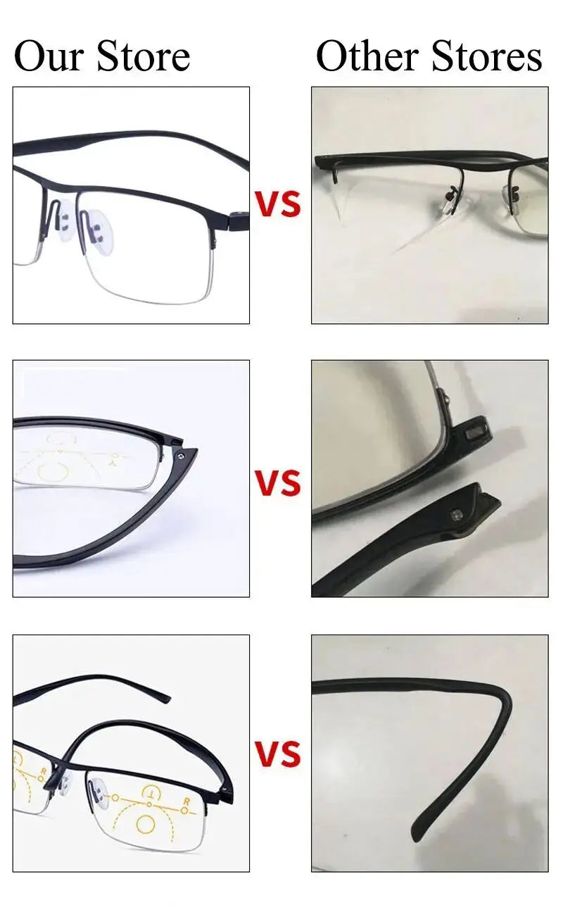 Intelligent Multifocal progressive reading glasses men women near and dual-use Anti-Blue Light automatic adjustment Eyewear