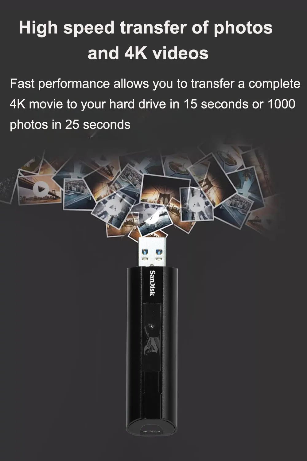 SanDisk Extreme PRO USB 3.2 Solid State Flash Drive 128GB 256GB 512GB 1TB USB 3.2 Gen 1 SDCZ880 Blazing-fast Performance U Disk