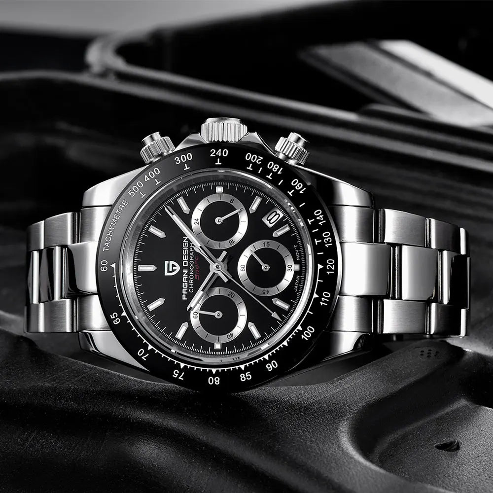 New 1644 PAGANI DESIGN 40mm Men Watch Multifunction Chronograph Sapphire Glass 100M Waterproof Quartz Watch for Men Reloj Hombre