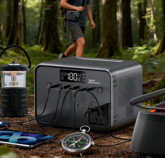 Portable Power Station 300W 256Wh Solar Generator with Power Battery for Outdoor Camping Emergency Backup Use
